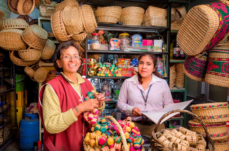 Ecuador businesswoman in her store