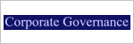 Corporate Governance logo - white lettering on a blue field
