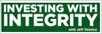 Investing with Integrity with Jeff Talarico in white letters on a green background