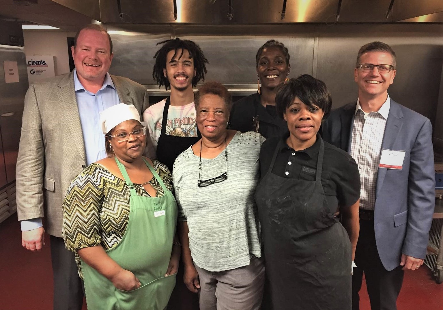 CIF kitchen staff with Praxis staff